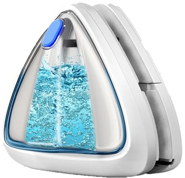 Hooha Magnetischer Fensterreiniger, Water-Filled Fensterputzer, Professionell，Doppelseiten für 3-8mm Fenster, Enthält insgesamt 10 Schwämme