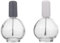 Upstore 2Pcs 75ml/2.5oz Large Capacity Empty Nail Polish Bottles with Brush Spherical Clear Refillable Glass Nail Polish Bottles Containers for DIY Nail Art