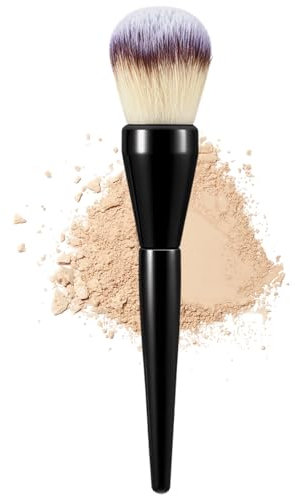 HJZHII pinceaux maquillages,pinceau fond de teint,pinceau poudre libre Grands pinceaux de maquillage de 4,9 cm, poils duveteux pinceau à fond de teint, pinceau bronzant pinceau à poudre synthétique