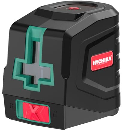 HYCHIKA Livella Laser Autolivellante, Livello Laser Verde con 2 Batterie AA e Borsa Portatile, per Decorazioni Domestiche, DIY