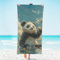 KOBLEN Mikrofaser-Strandtücher mit Panda-Tiermotiv, dünnes Handtuch, sandfrei, leicht, schnell trocknend, große Reisehandtücher für Pool, Bad, Schwimmen, Yoga, Camping, Erwachsene, 78,7 x 155,9 cm
