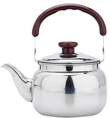 MAGICLULU Tetera Silbante Doméstica De Acero Inoxidable 750 Ml Mango Anticalor Plateado, Resistente y Portátil, Adecuado Para Preparar Té Casa y Oficina
