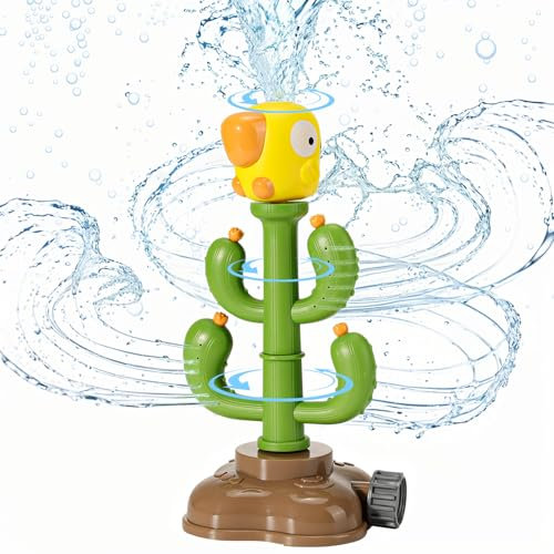 MoKo Spruzzatore d'Acqua per Bambini, Cactus Giocattoli per Bambini all'Aperto, Giocattoli Estivi Divertente Gioco d'Acqua per Cortile Prato Giardino Piscina, Verde