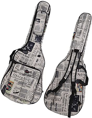 NSXAYIWE Borsa per chitarra in tessuto Oxford 600D resistente all'acqua, custodia per chitarra acustica con spallacci regolabili, imbottita per chitarre da 41” (40 pollici)