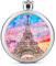 Flacon De Hanche En Acier Inoxydable Tour Eiffel Paris Flasque À Alcool Bouteille De Whisky De Poche Pour Vodka Rum 9x9cm