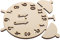 Toyvian Holzspäne Wecker Wanduhr Komponenten Holz Puzzle Uhr Holz Wecker Handgefertigte Holzuhr DIY Kleine Uhr Vintage Heimdekor Uhrenteile Uhrenbau Werkzeuge Khaki