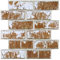 Commomy 3D Faux Brick Wall Panels - 10 pcs 11.8”x 11.8”Small Size PVC Printable Peel and Stick Brick Backsplash Whitewash Brick Wallpaper Wall Tile for Kitchen,Bedroom,Living Room,Fireplace,RV