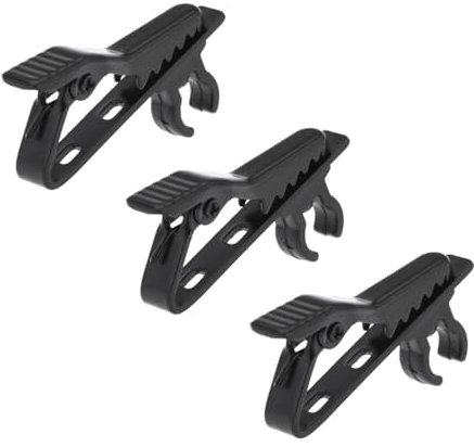 UNTERING Pinces en métal pour microphone cravate portable - Revers / collier / cravate pour vêtements - Support de microphone - Pince à cravate cravate - Accessoires pour micro cravate