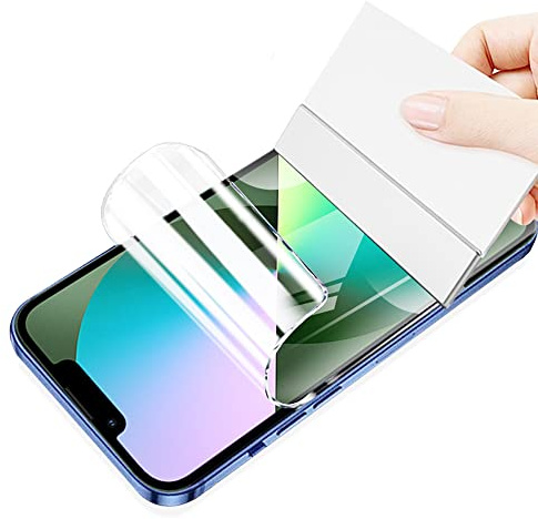 Negugew 2 Stück Displayschutzfolie für iPhone 14 / iPhone 13, Ultradünne Hydrogel-Folie aus Weichem TPU für iPhone 14 / iPhone 13 Berührungsempfindlich