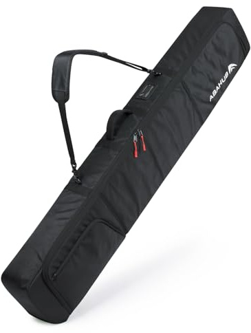 Abahub Snowboardtasche gepolstert, wasserdichte Snowboard Tasche für Snowboard Zubehör Snowboard Bag Skisack für Flugreisen, Schwarz bis zu 163cm