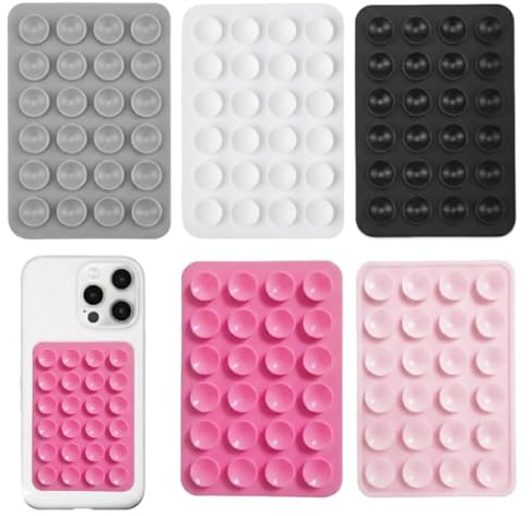 KAHZOR 5 Pezzi Ventosa Per Telefono, Ventose Per Telefono In Silicone Per Cellulare, Accessori Per Autoadesivo Ventosa Per Telefono, Ventosa Cellulare Per Supporto Ventosa Per Selfie E Video