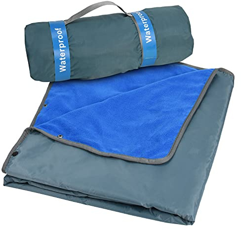 Catalonia Classy wasserdichte Outdoor Decke - Wasserfeste Thermo Campingdecke Reisedecke Picknickdecke mit Fleece Futter, Wärme Isolierdecke für Camping Picknic Auto, 200 x 140 cm