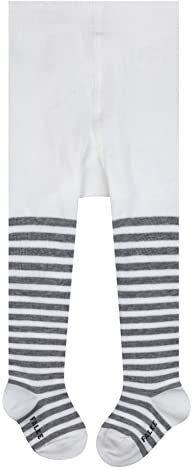 FALKE Stripe B TI coton motif fantaisie 1 paire, Collants Mixte bébé, Blanc (Off-White 2041), 62-68