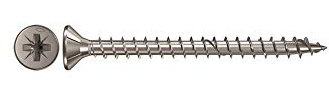 fischer - Vis Power-Fast 3,0x30 Tête fraisée, empreinte PZ, inox A2, filetage total/Boite de 100