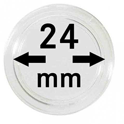 LINDNER Das Original Münzkapseln Innen-Ø 24 mm, 10er-Packung