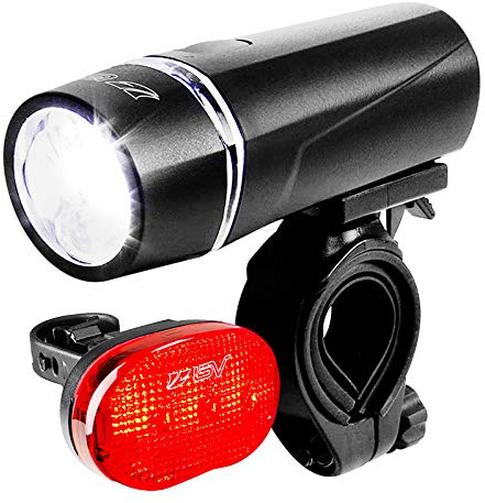BV Bicycle Light Set Super Bright 5 LED Headlight, 3 LED Taillight, Quick-Release, Bike Lights for Night Riding