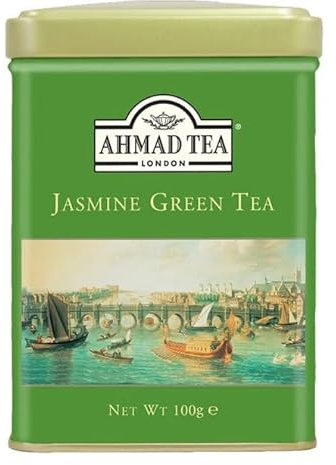 Ahmad Tea Jasmine Green Tea Caddy Green Tea - 100g Loose Leaf