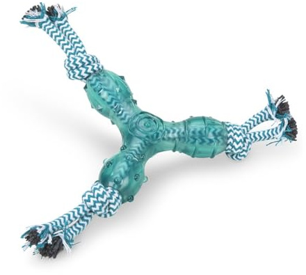 Petface (Little Petface) Tripod Puppy Dog Chew Toy, Blue