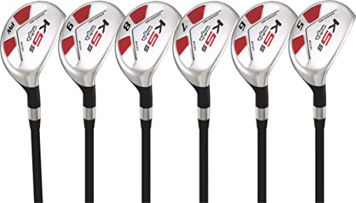 Ensemble complet de clubs de golf pour femme âgée de 55 ans et plus pour droitières Majek Lady Full True Hybrid Kit de sauvetage complet qui comprend : #5, 6, 7, 8, 9, PW Lady Flex New Rescue Utility
