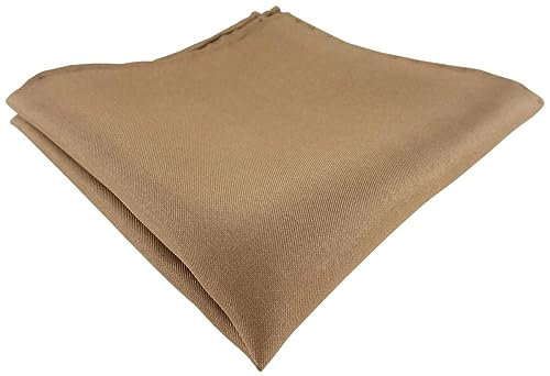 TigerTie Designer Einstecktuch handrolliert in braun einfarbig Uni