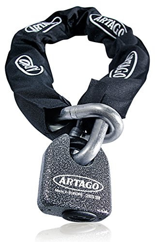 Artago 68T150 Cadena Antirrobo Moto Pesada de Máxima Seguridad, Homologada Sold Secure, ø15 150cm, BUNKER SELECTION, Candado MONOBLOK de Acero Forjado, Antirobo Cadena Cementada para Motocicleta