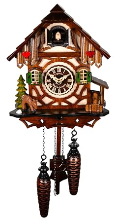 Engstler Quarz Kuckucksuhr Schwarzwaldhaus EN 413 Q