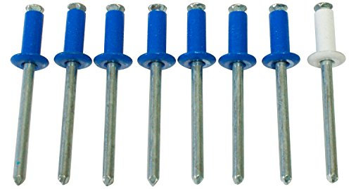 Cora 000116010 Kit de 8 rivets Targa, 7 bleus et 1 blanc