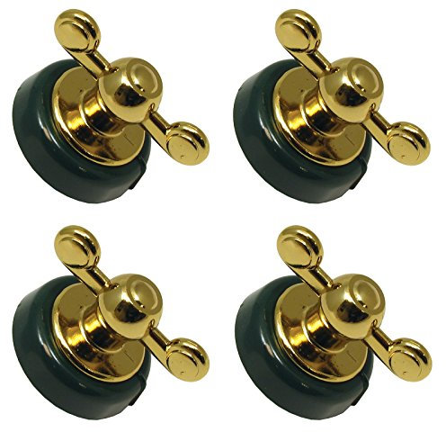 Genuine Hotpoint Oven Cooker Hob Control Knob (Dark Green, Brass, Pack of 4)