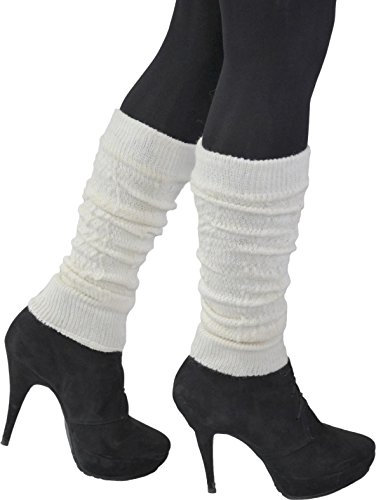 normani Moderne Damen Strickstulpen mit hohem Wollanteil und Strickmuster Farbe Wollweiß