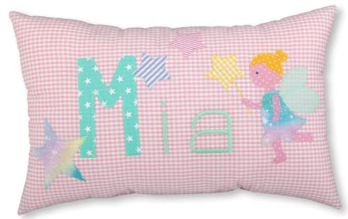 crepes suzette Namenskissen, Geschenk Arche Noah, Kissen mit Wunschnamen, Taufgeschenk Geburtsgeschenk, Babykissen, Geschenk Taufe Mädchen, Geschenk FEE