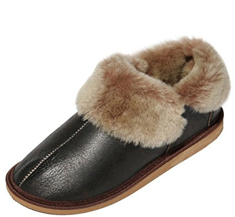 Lammfell Hausschuhe Jungle Premium Fellschuhe aus 100% Merino Schaffell Größe EUR 46