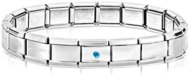 Italian Charms Armband mit Classic glieder Set italy charm,Silber gold Edelstahl Links Kult modele Blume tiere Herz für Basisarmband Glänzend matt Farbe kompatibel mit Original strass Herz in rot N1