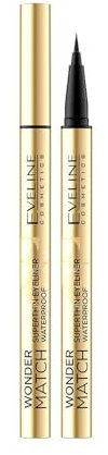 Eveline Cosmetics Wonder Match Wasserdicht Präzisions-Eyeliner, schwarz