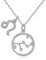 Qings Löwe Sternzeichen Stern Halskette- Sternbild-Serie 925 Sterling Silber Damen Kette, Beste Geburtstag Geschenk für Frauen
