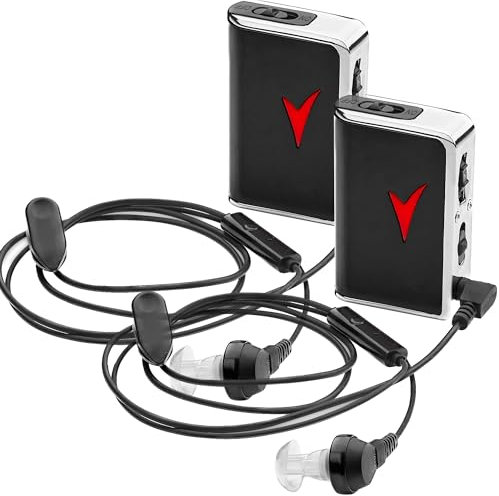 Amplificadores Personales Sonido - (2 Paquetes) Dispositivo Amplificador de y Dispositivo Mejorador Voz para Ganancia Sonido 50dB, Hasta 100 Pies Distancia, Dispositivos Auditivos Bolsillo