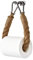 Papierhalter Dekoration Industrie Seil Klopapierhalter, Toilettenpapierhalter Ohne Bohren mit Ablage fur Rollenhalter, Wandhalterung Papierrollenhalter (Braun)