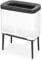 Brabantia - Bo Laundry Bin 60L - Stylish Dirty Clothes Hamper - Lid with Quick-Drop Opening - Removable Cotton Bag - Portable & Hygienic - Bedroom & Bathroom Accessory - White