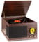 Fenton RP173 Giradiscos Tocadiscos Vintage Diseño Retro, con USB para conversión de vinilos a MP3, Bluetooth, Radio FM, para 33, 45 y 78 RPM, Salida RCA y Altavoces Integrados - Marrón