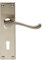 Carlisle Brass Victorian Scroll Lock Door Handle Satin Nickel