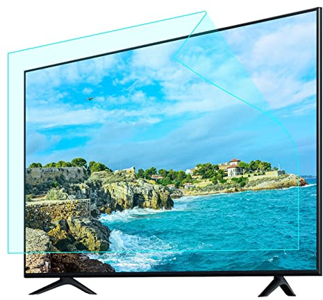 Protecteur D'écran TV LCD De Protection Contre Les Radiations, Film Protecteur Anti-Éblouissement Mat 4H Taux D'anti-Reflet Jusqu'à 90% Pour LCD Led 4K OLED & QLED HDTV / 49 in 1075 X 604mm / Blue