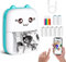 Mini Aufkleberdrucker, Tragbarer Thermodrucker mit 7 Papierrollen, Tintenloser Bluetooth Smart Drucker, Kompatibel mit iOS & Android, Kleiner Taschendrucker für Foto, Notizen, Bilder, Etiketten, Memos