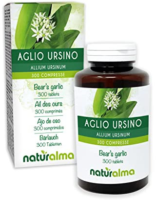 Ajo de oso (Allium ursinum) hojas y bulbos Naturalma - 150 g - 300 comprimidos - Complemento alimenticio - Natural y Vegano