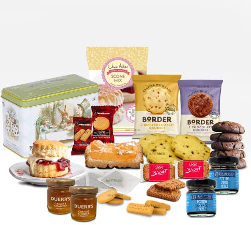 Afternoon Tea Hamper | Christmas Gifts for Women|40x English Tea and Biscuits Gift Set |Mini Jams Chutneys Clotted Cream Lemon Shortbread Hamper|Food Foodie Gifts| Mothers Day Gifts Her Valentines (3)