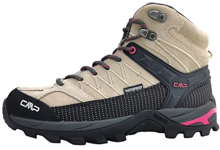 CMP Rigel Mid Wmn Trekking Shoes Wp-3q12946-ug, Walking Shoe Damen, Kreide, 36 EU