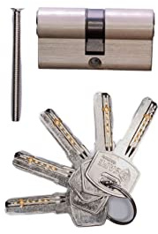 DS-Lux Pro Profilzylinder Schließzylinder aus Messing, mit 5 Messing-Schlüsseln, Profil-Doppelzylinder, Zylinderschloss, Türschloss Ersatzzubehör, Türschloss Sicherheitssch, Größen Name: 35/35