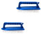 well2wellness® 2 x Pool Handbürste Reinigungsbürste mit blauem Griff und weißen Borsten