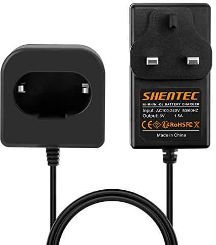 Shentec 6V Charger Compatible with Paslode 404717 B20544E BCPAS-404717 404400 900400 900420 900600 901000 902000 Pod Style Battery (Not for Li-ion Battery)
