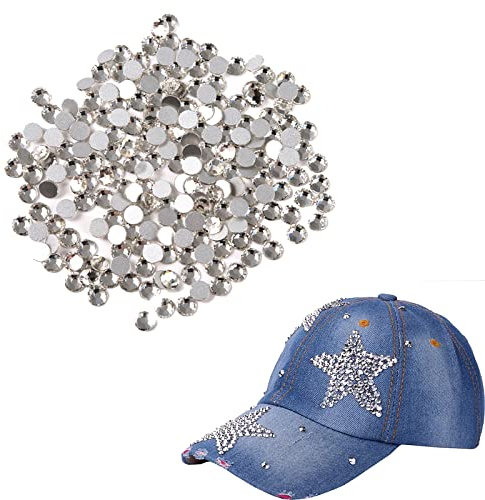 720 Pcs Silver Gems for Clothes and Crafting, Silver Rhinestones for Clothes, Gemstones for Crafts, Crystal Flat Back Rhinestones for Craft Wedding Decorations