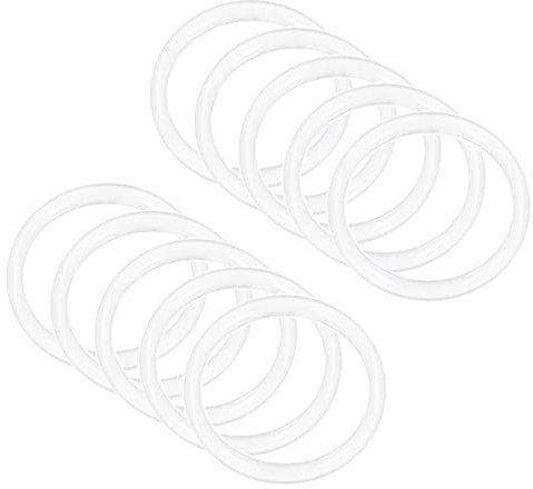 QUARKZMAN 27mm ID Silikon O-Ringe Unterlegscheibe Dichtung x 10 Stücke Unterlegscheibe Runde flach Dichtungsring für Glas Türgriff transparent