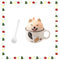 Xfeyaqlo Taza Shiba Inu 350ml+150ml, Taza Perro Cerámica, Taza con Cuchara y Tapa, Tazas Café para Desayuno, Té, Café, Leche, Adecuadas Regalos para Familiares, Amigos